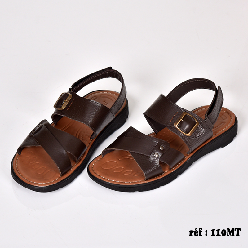 Sandales Pour Hommes - Réf 110 marron -