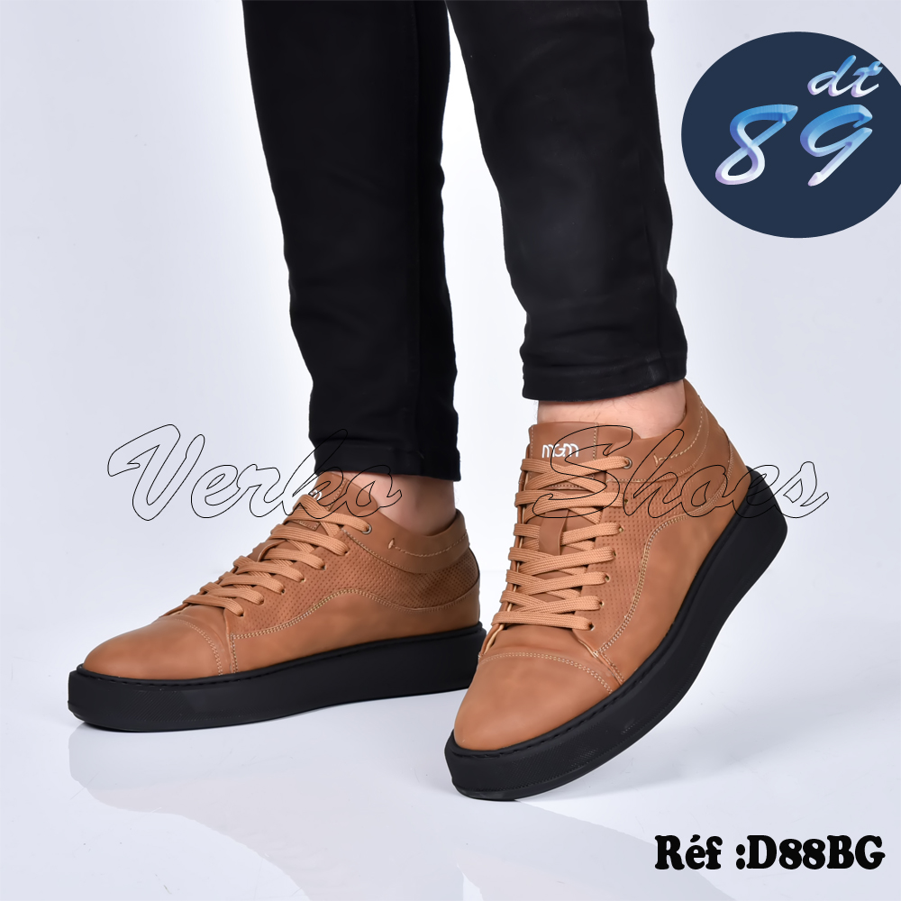 Sneakers Pour Hommes - Réf D88 marron -