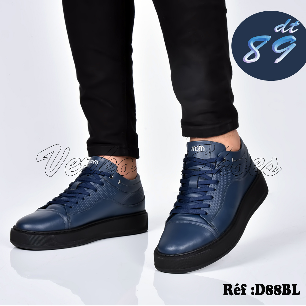 Sneakers Pour Hommes - Réf D88 Bleu -
