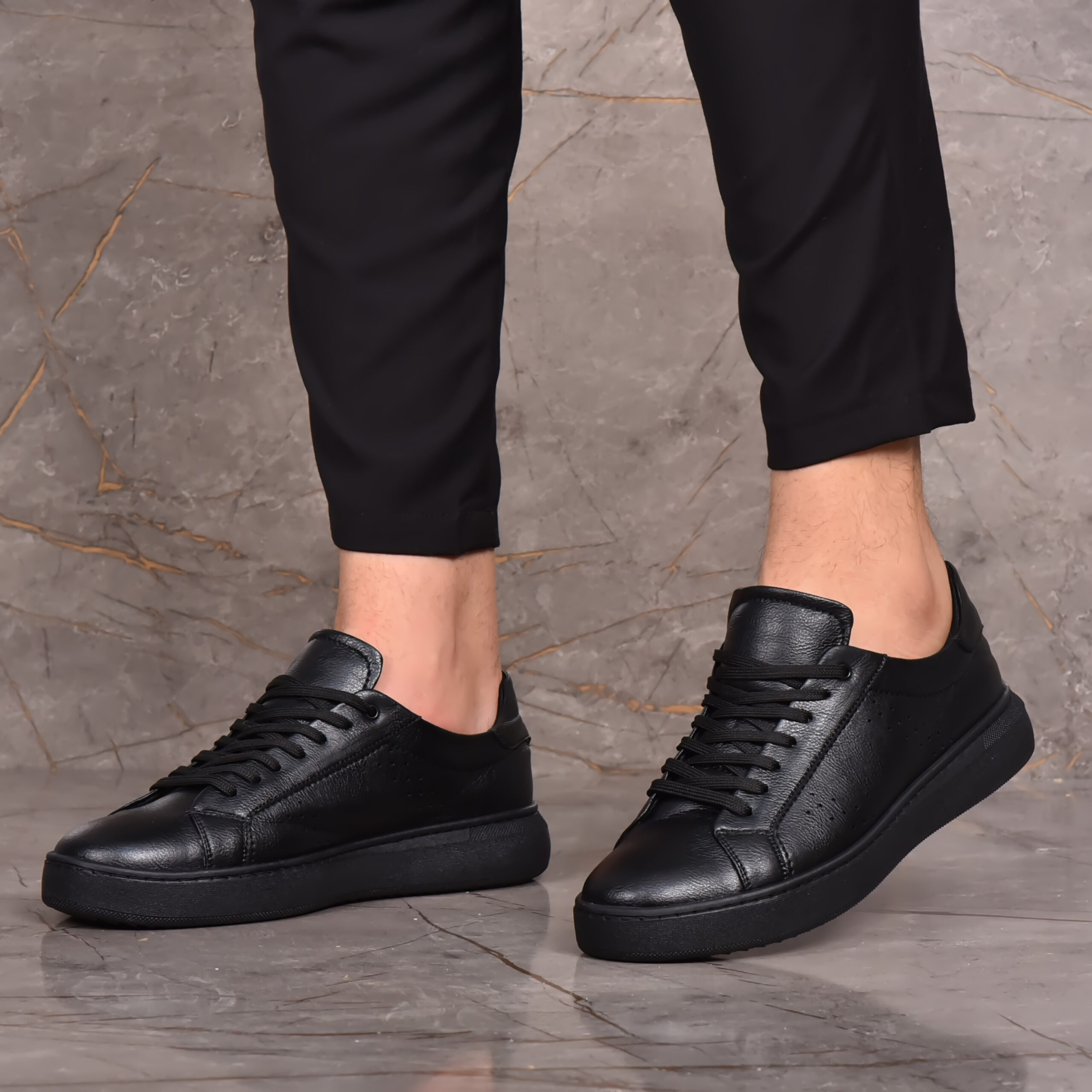 Sneakers Pour Hommes – Réf –S10-Noir