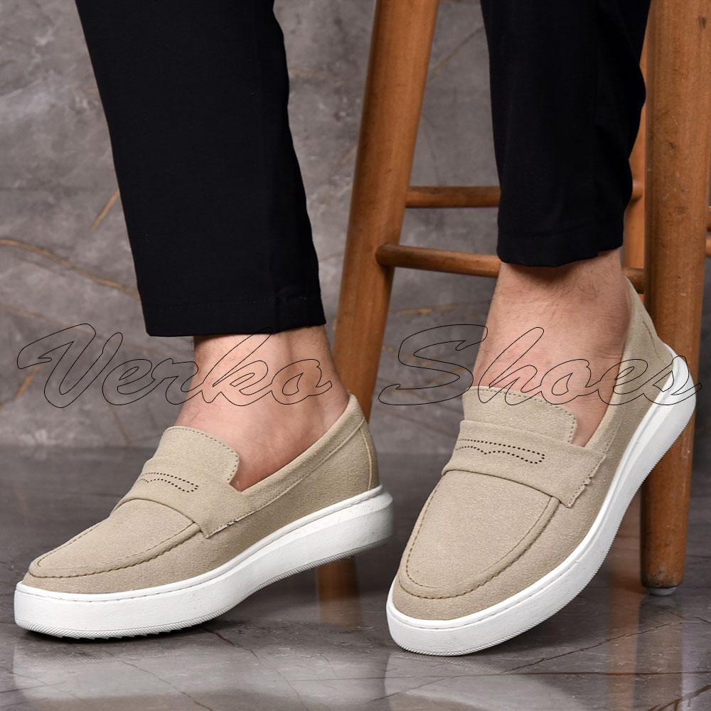 Mocassins Pour Hommes - D40+Beige -