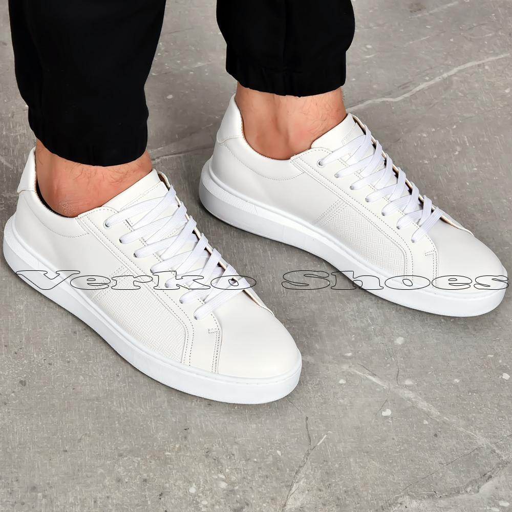 Chaussures Sport-Chic Pour Hommes - Réf Z10 Blanc  -