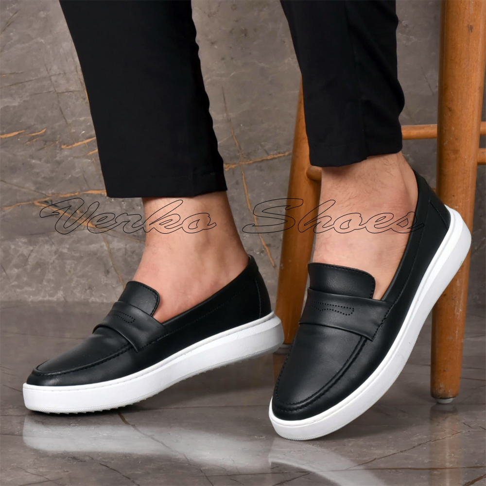 Mocassins Pour Hommes - D40+Noir-bc -