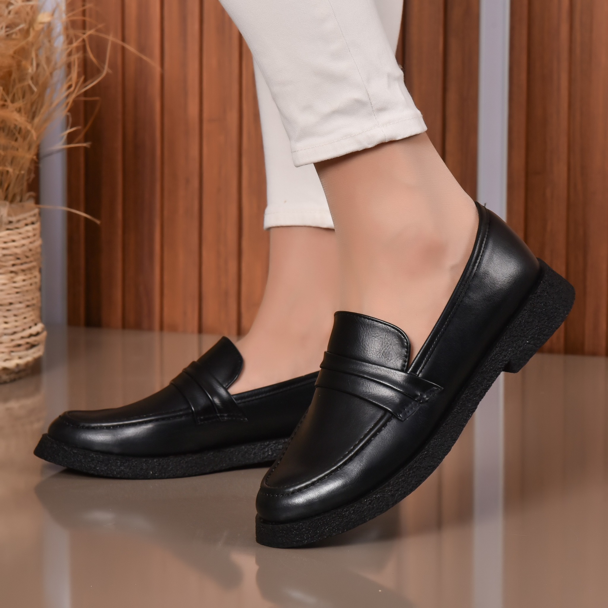 Mocassin Femme Noir Réf 180