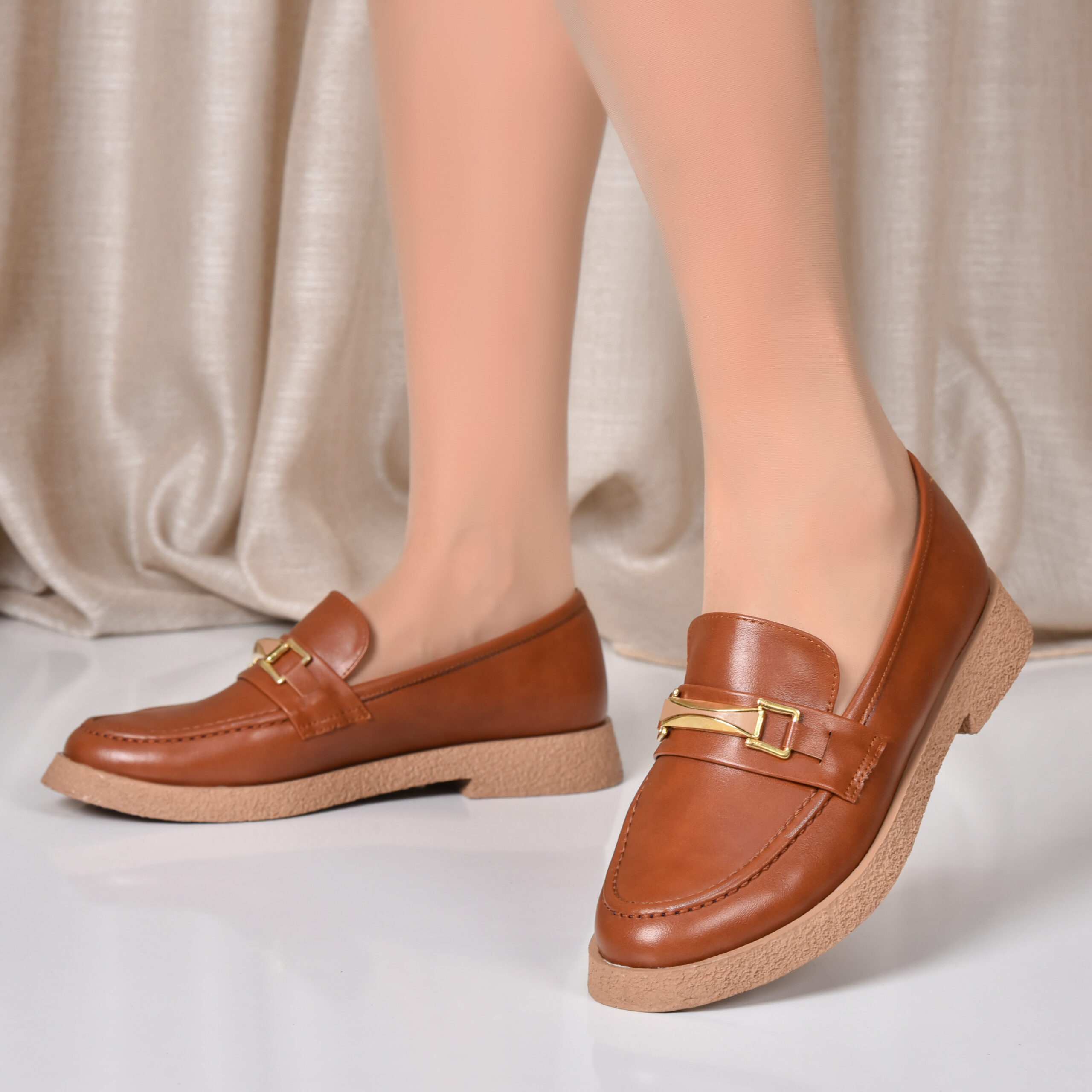 Mocassin Femme Marron Réf 90