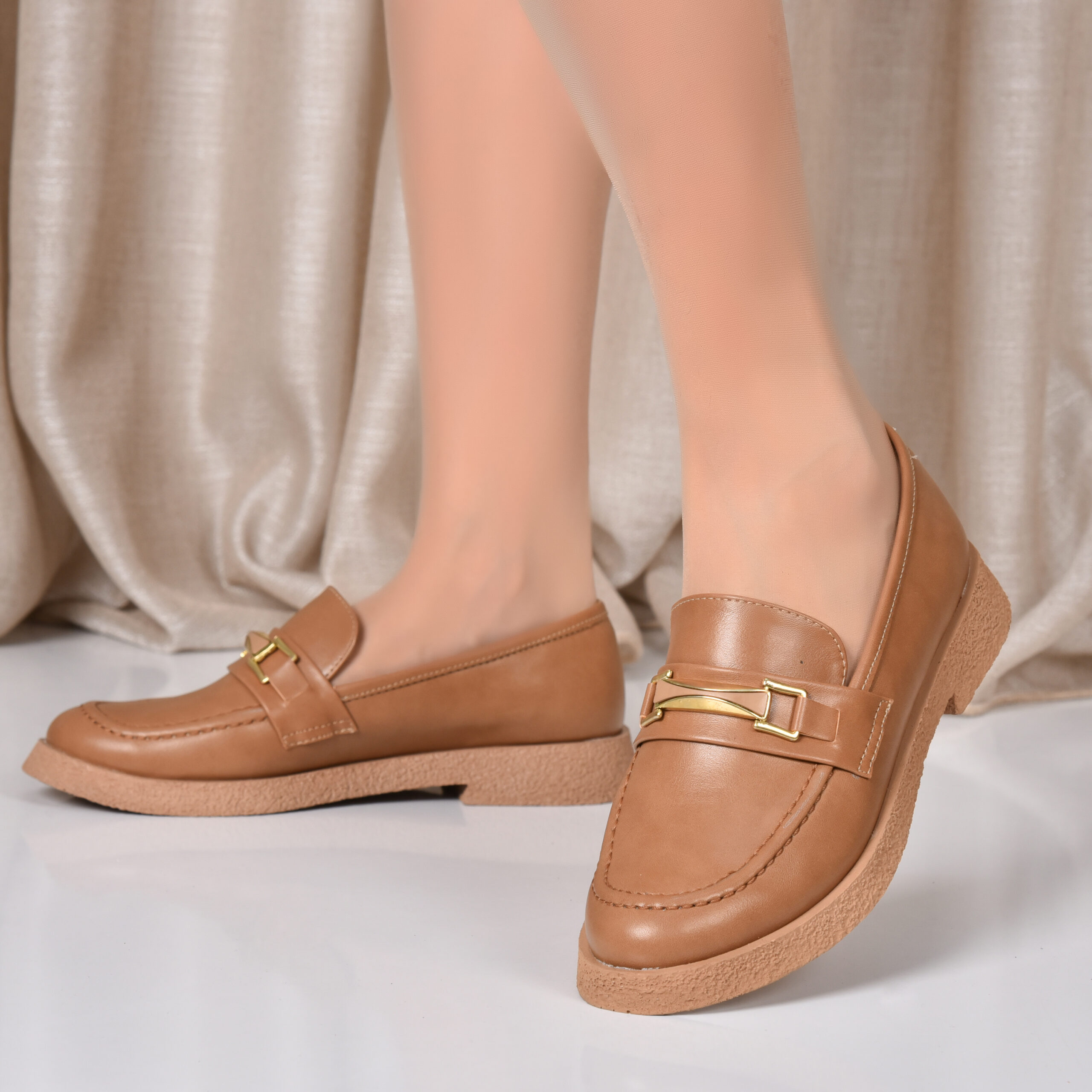 Mocassin Femme Camel Réf 90