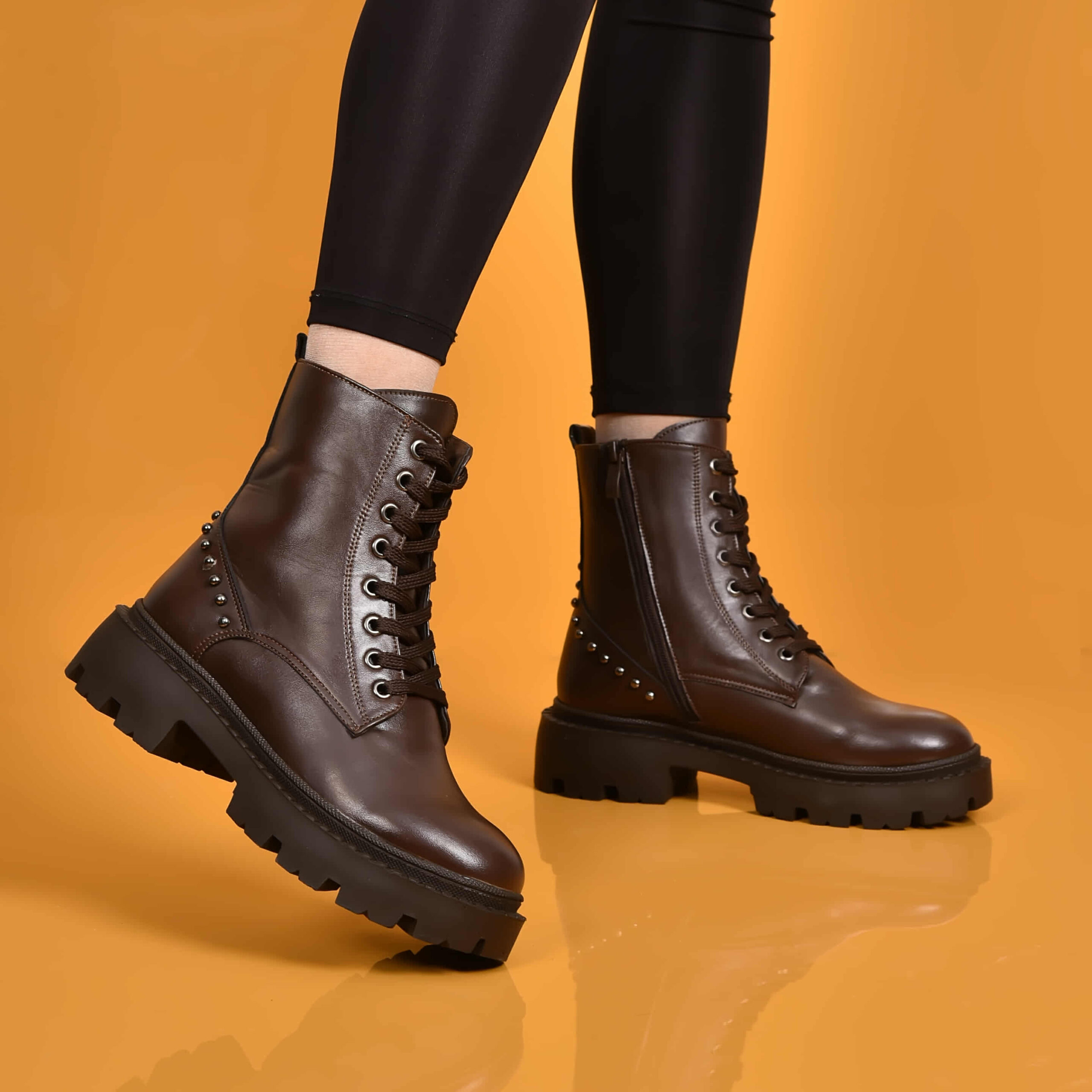 Boots Pour Femmes Souple et Hyper Confortables- Réf 400 Marron  -