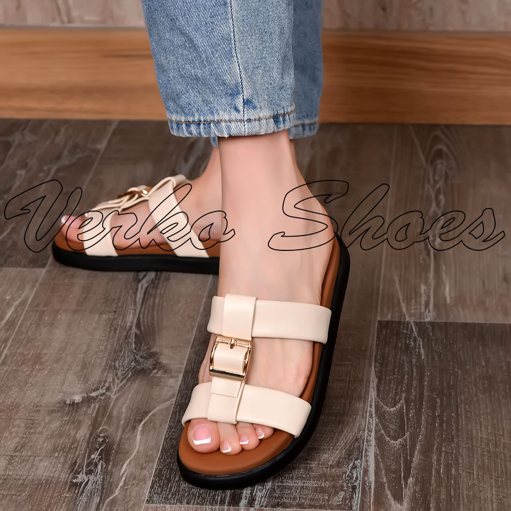 Mules Pour Femmes Souple et Hyper confortable - Réf 924 Beige - – Image 2