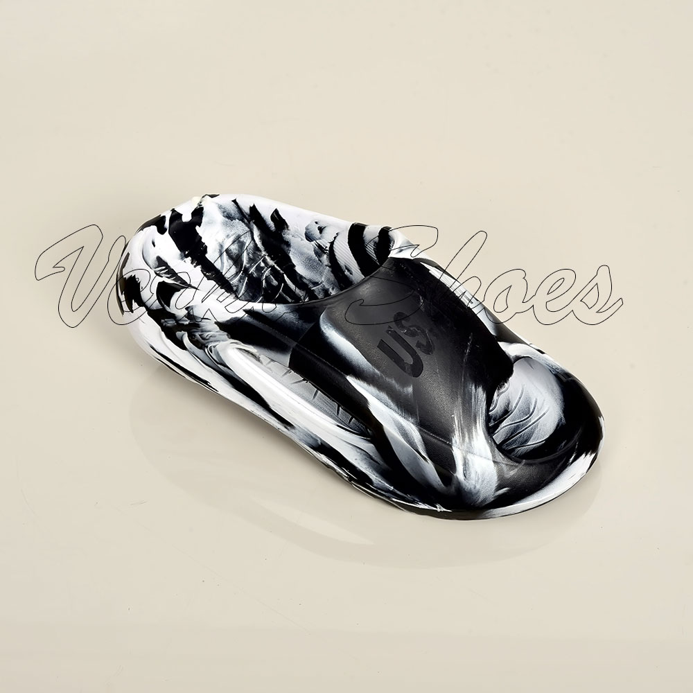 Mules Pour Hommes Souple et Hyper confortable - Réf D18 Noir-Blanc -