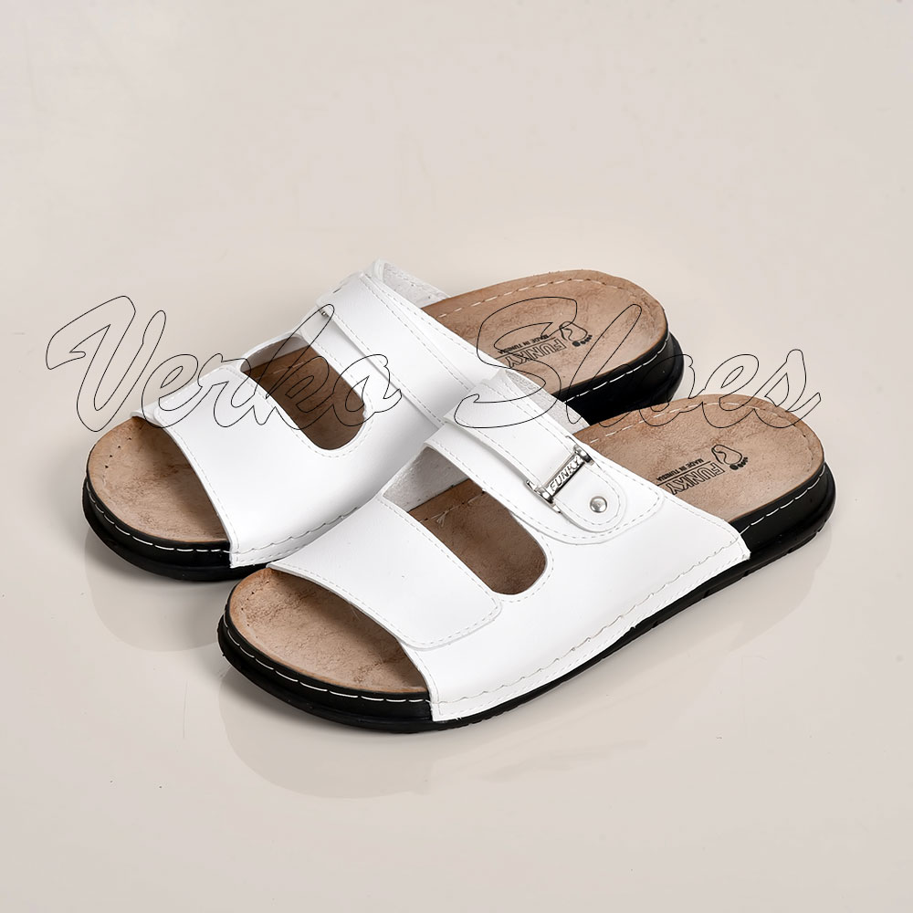 Mules En Simili-Cuir Pour hommes - Réf Fk 1 Blanc -