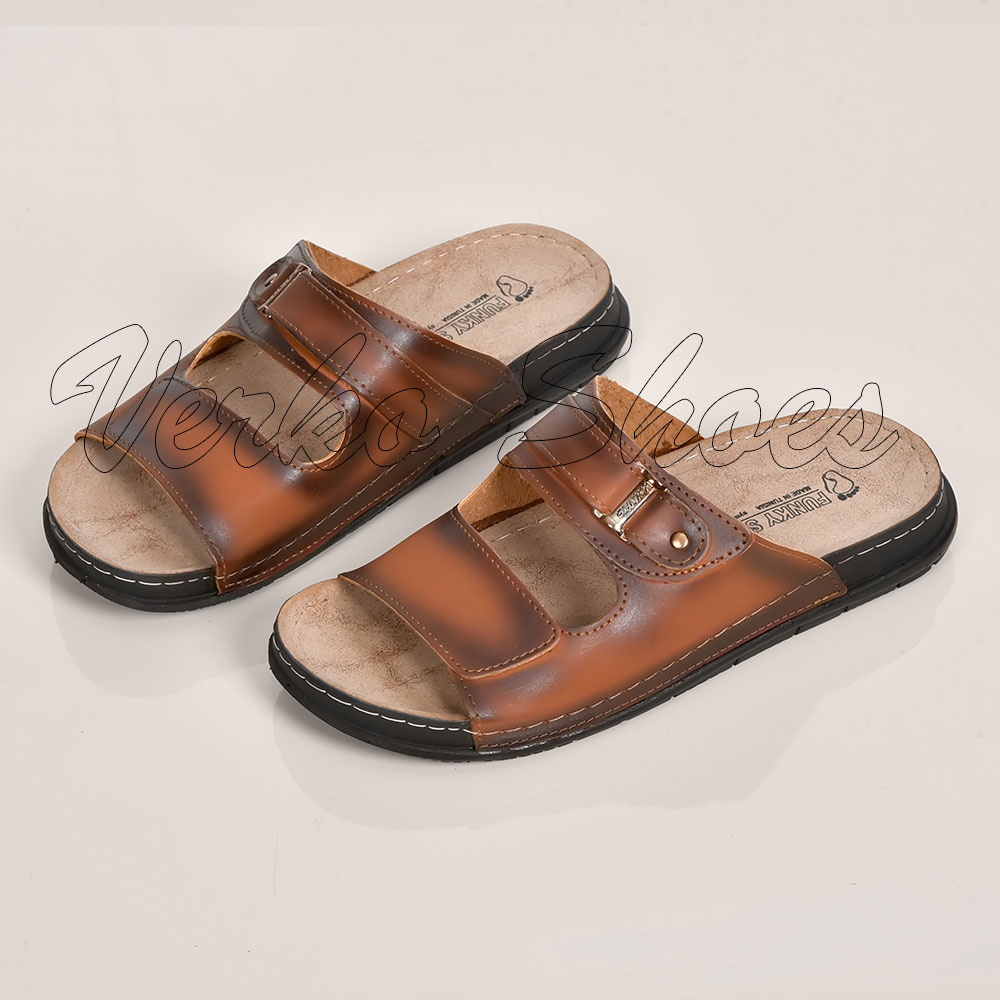 Mules En Simili-Cuir Pour hommes - Réf Fk 1 Marron -