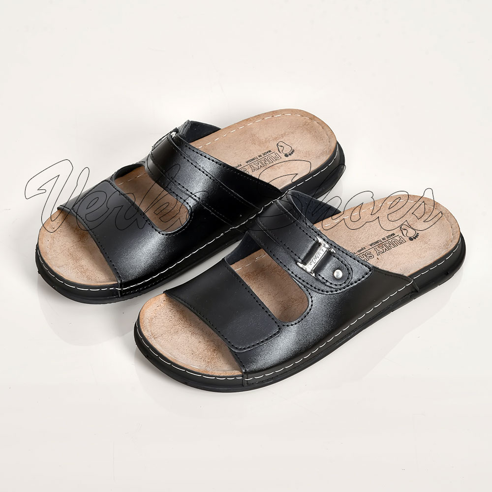 Mules En Simili-Cuir Pour hommes - Réf Fk 1 Noir -