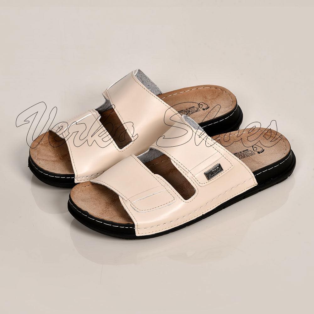 Mules En Simili-Cuir Pour hommes - Réf Fk 2 Beige Clair -