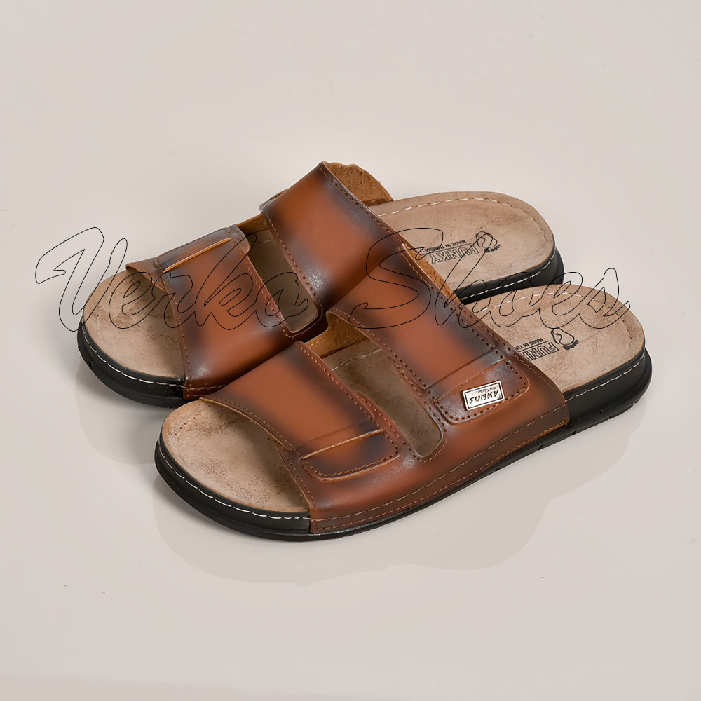 Mules En Simili-Cuir Pour hommes - Réf Fk 2 Marron -