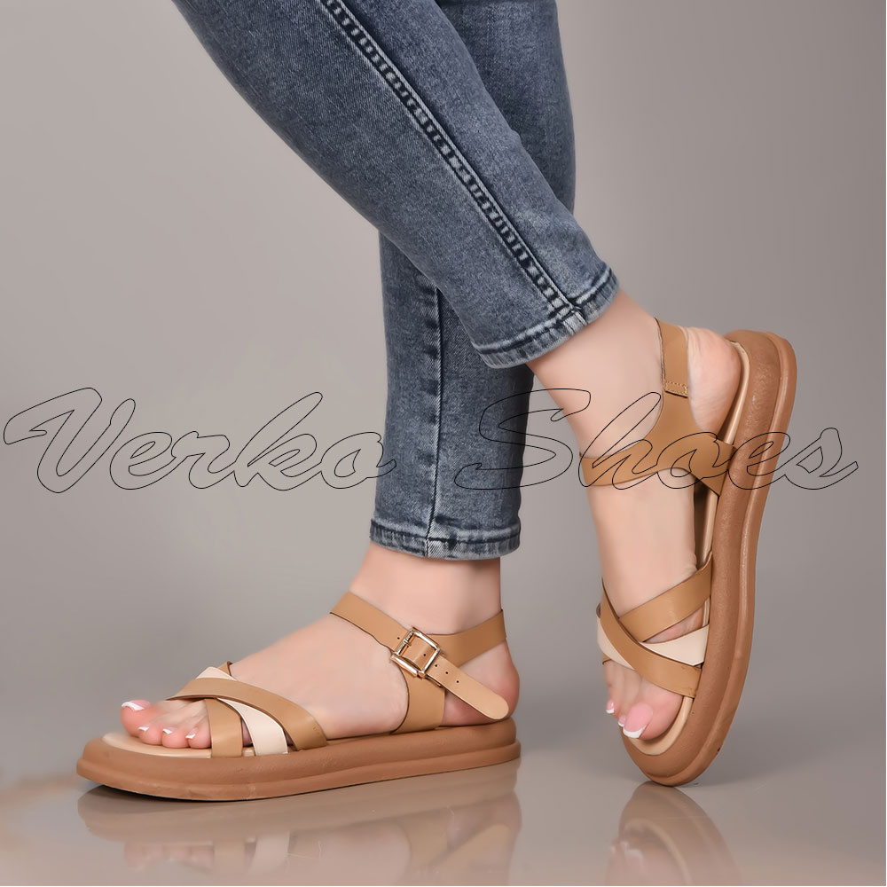 Sandales Pour Femmes Souple et Hyper confortable - Réf 930 Beige -