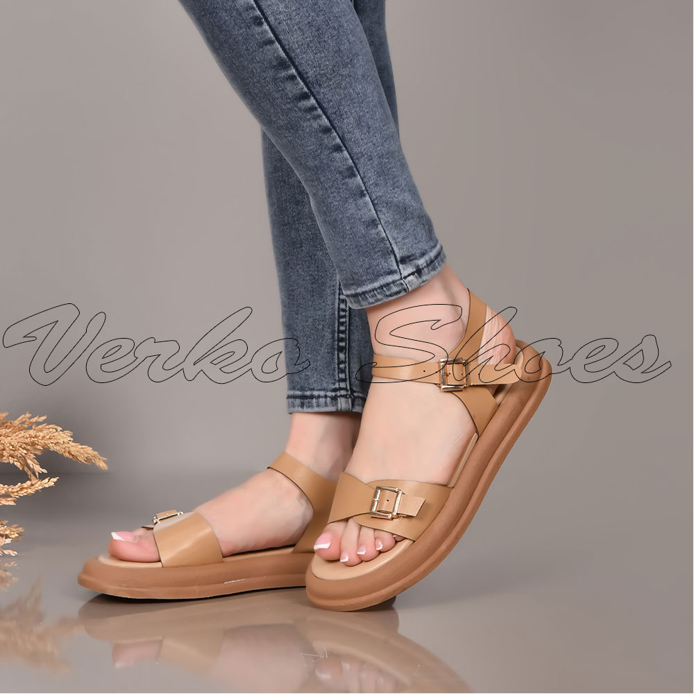Sandales Pour Femmes Souple et Hyper confortable - Réf 934 Beige -