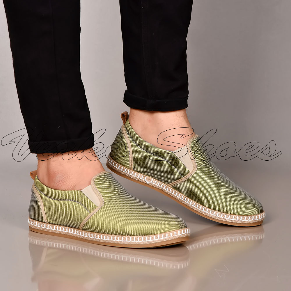 Mocassins Pour Hommes - Réf B7 Vert -