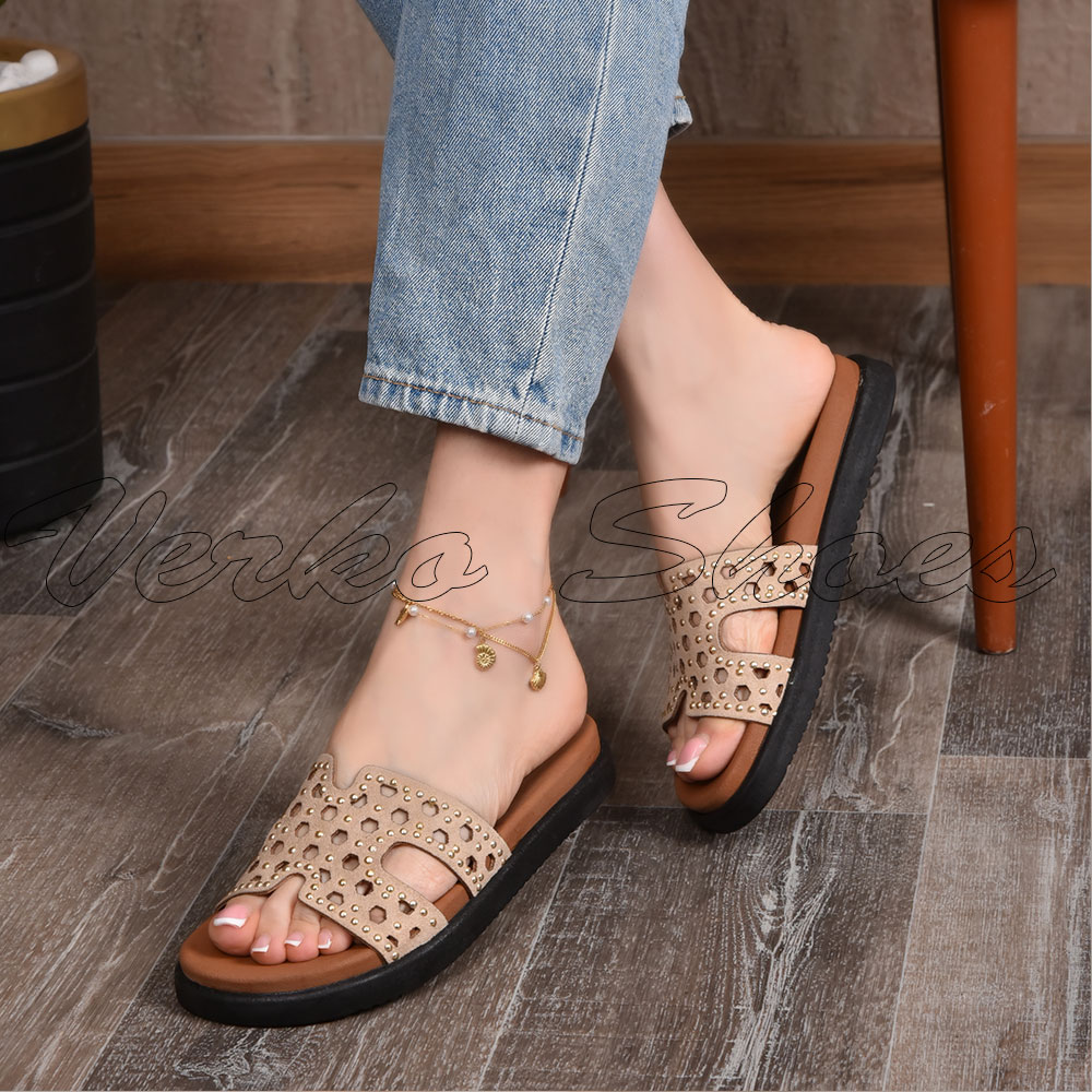 Mules Pour Femmes Souple et Hyper confortable – Réf 936 Beige -