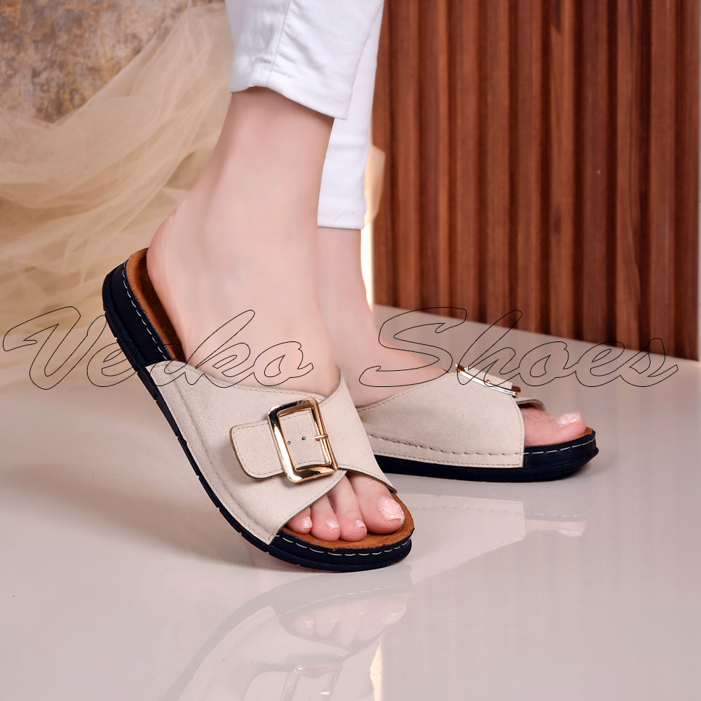 Mules Pour femmes Souple ert Hyper confortable - Réf FW beige -
