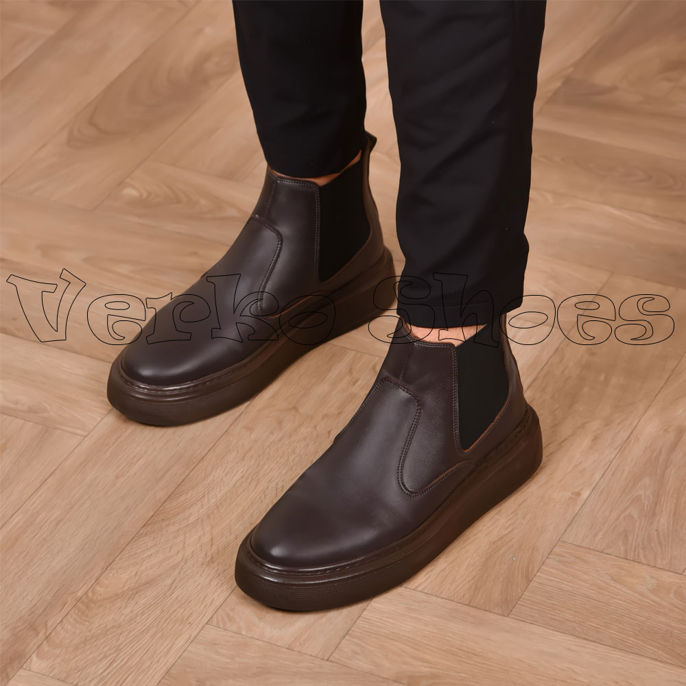 Boots En Cuir pour Hommes - 303 Marron -