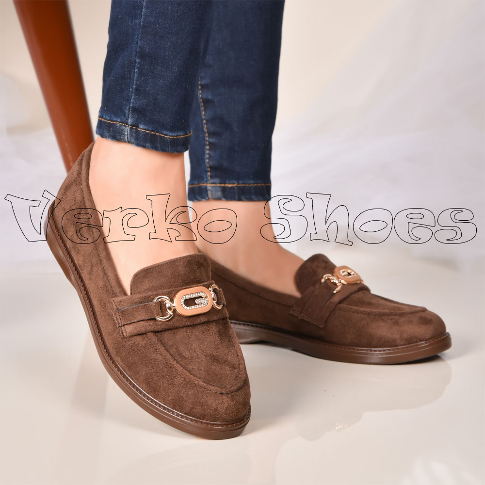 Mocassins Pour Femmes Avec semelle orthopédique - 970 Marron -