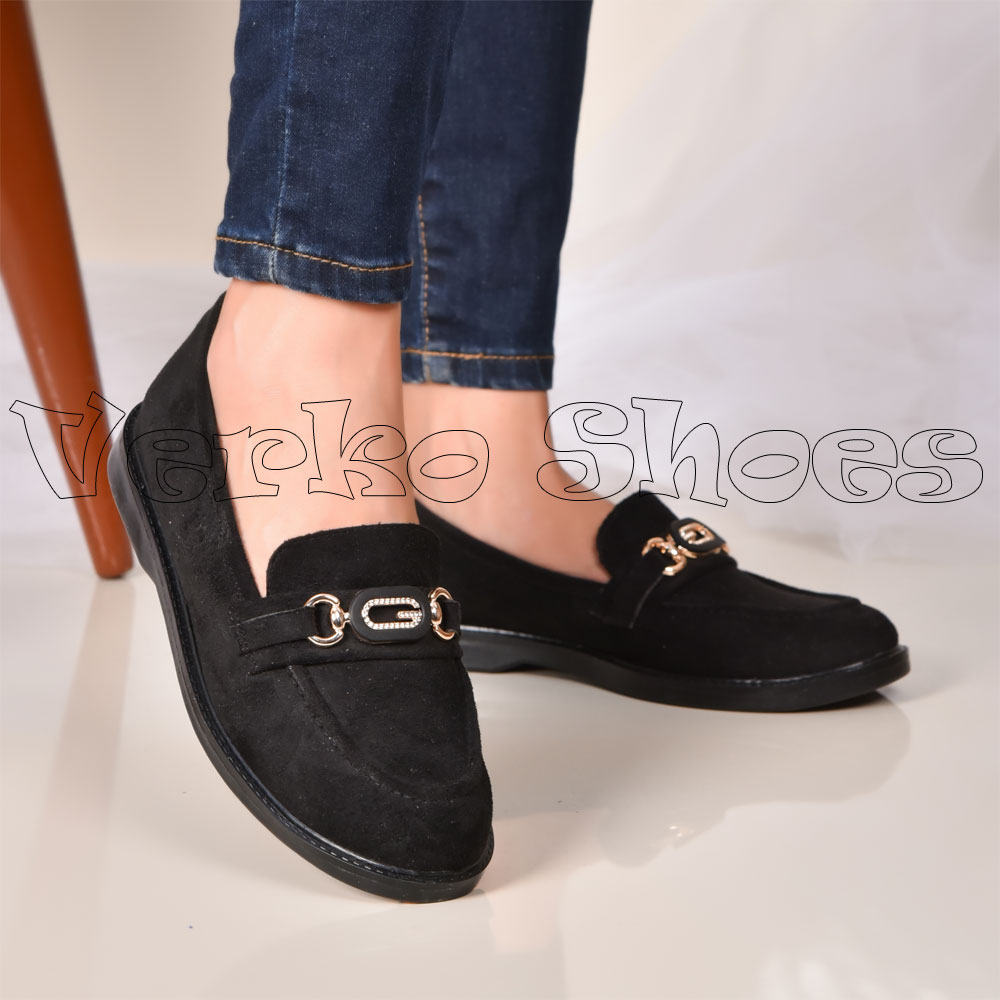 Mocassins Pour Femmes Avec semelle orthopédique - 970 Noir -