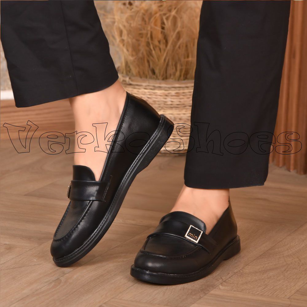 Mocassins Pour Femmes Avec semelle orthopédique - 972 Noir -
