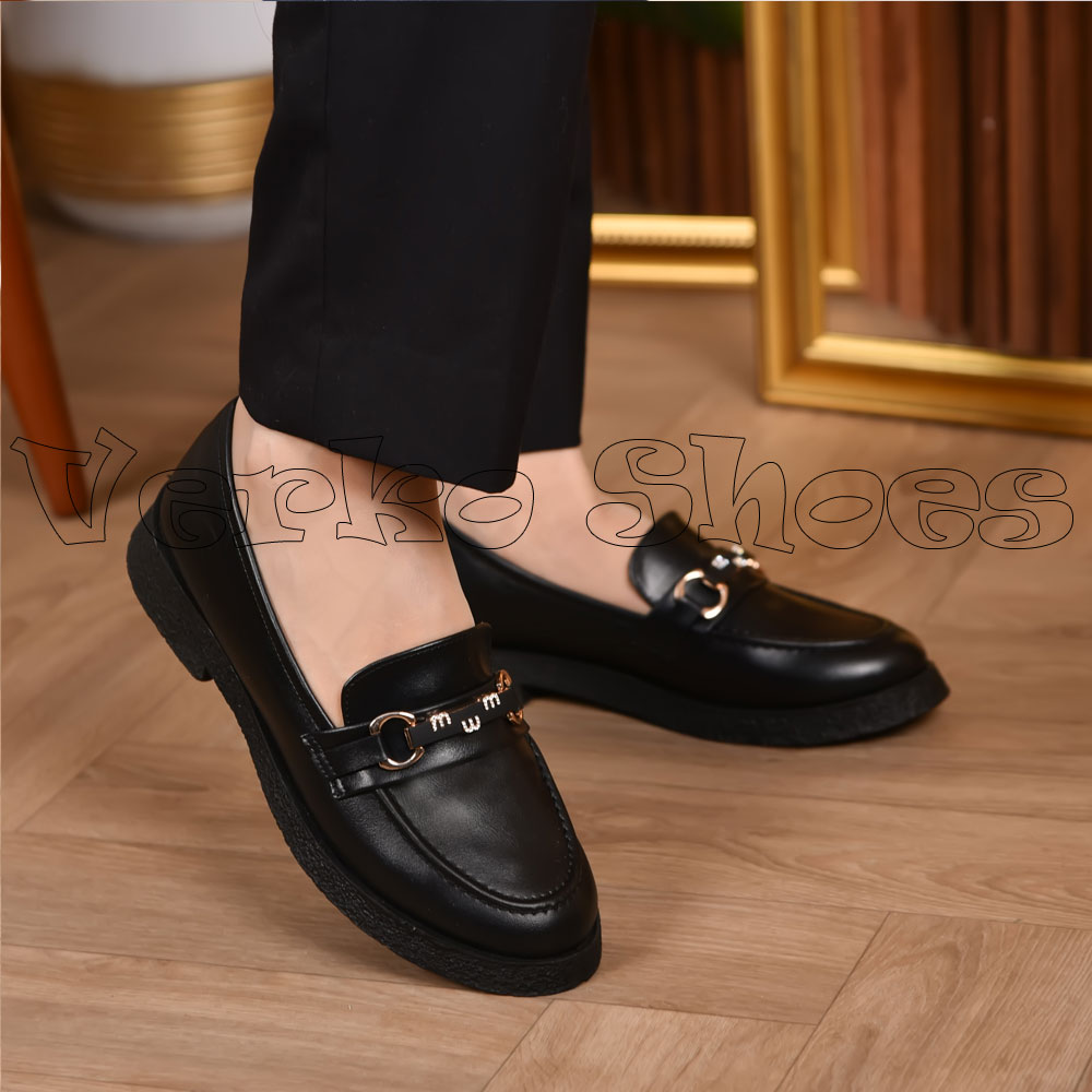 Mocassins Pour Femmes Avec semelle orthopédique - 976 Noir -