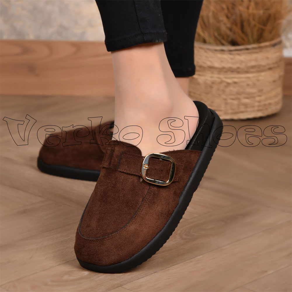 Mule Confort Daim - Pour femmes - 980 Marron -
