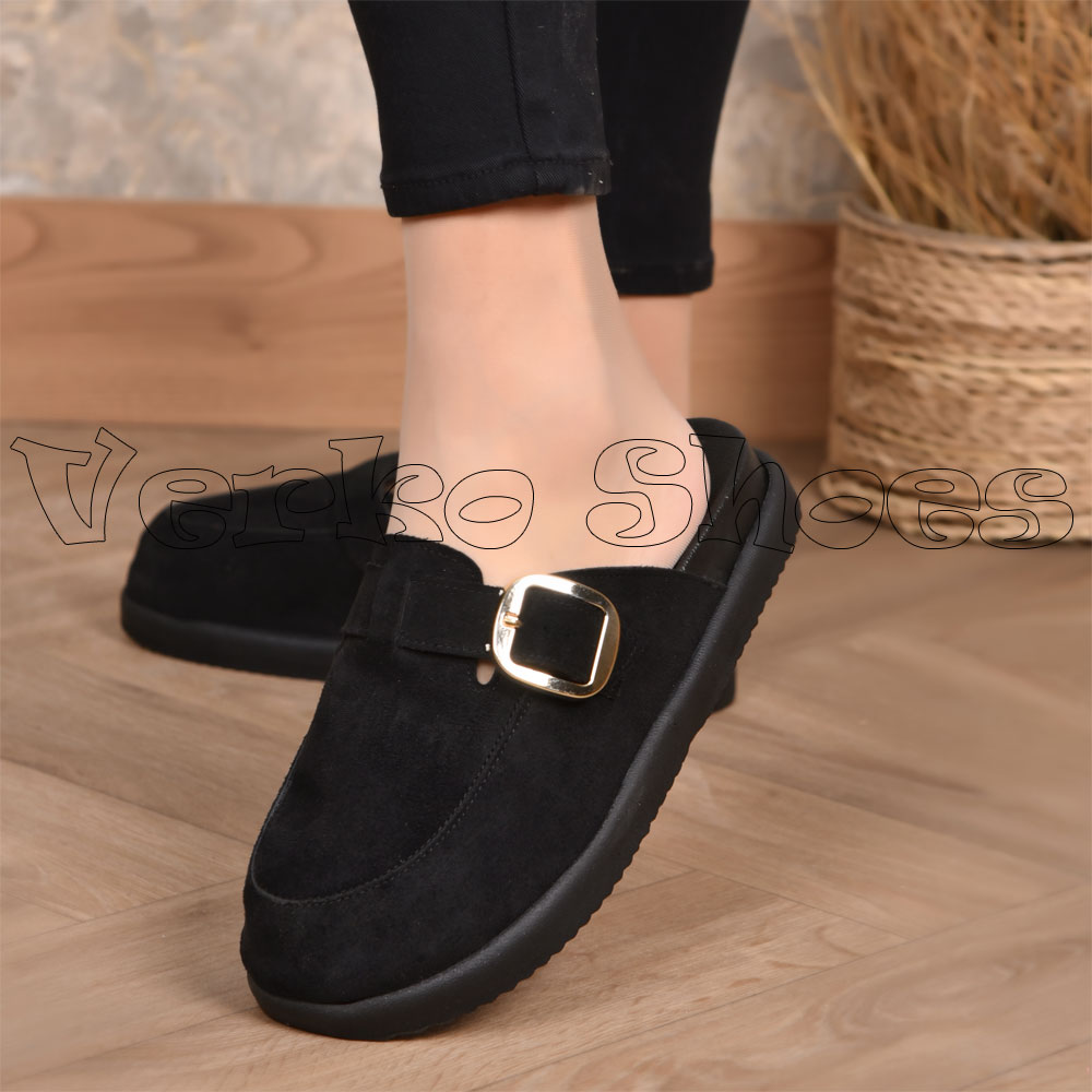 Mule Confort Daim - Pour femmes - 980 Noir -