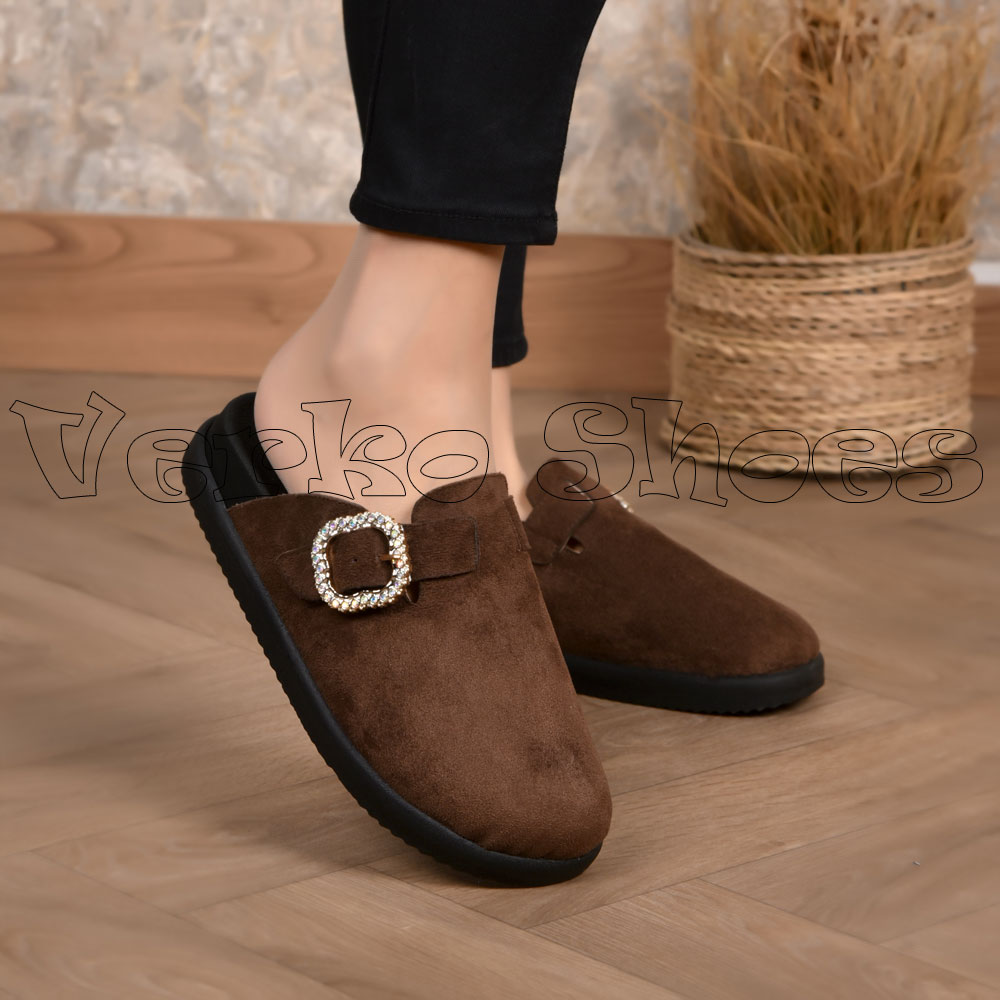Mule Confort Daim - Pour femmes - 982 Marron -
